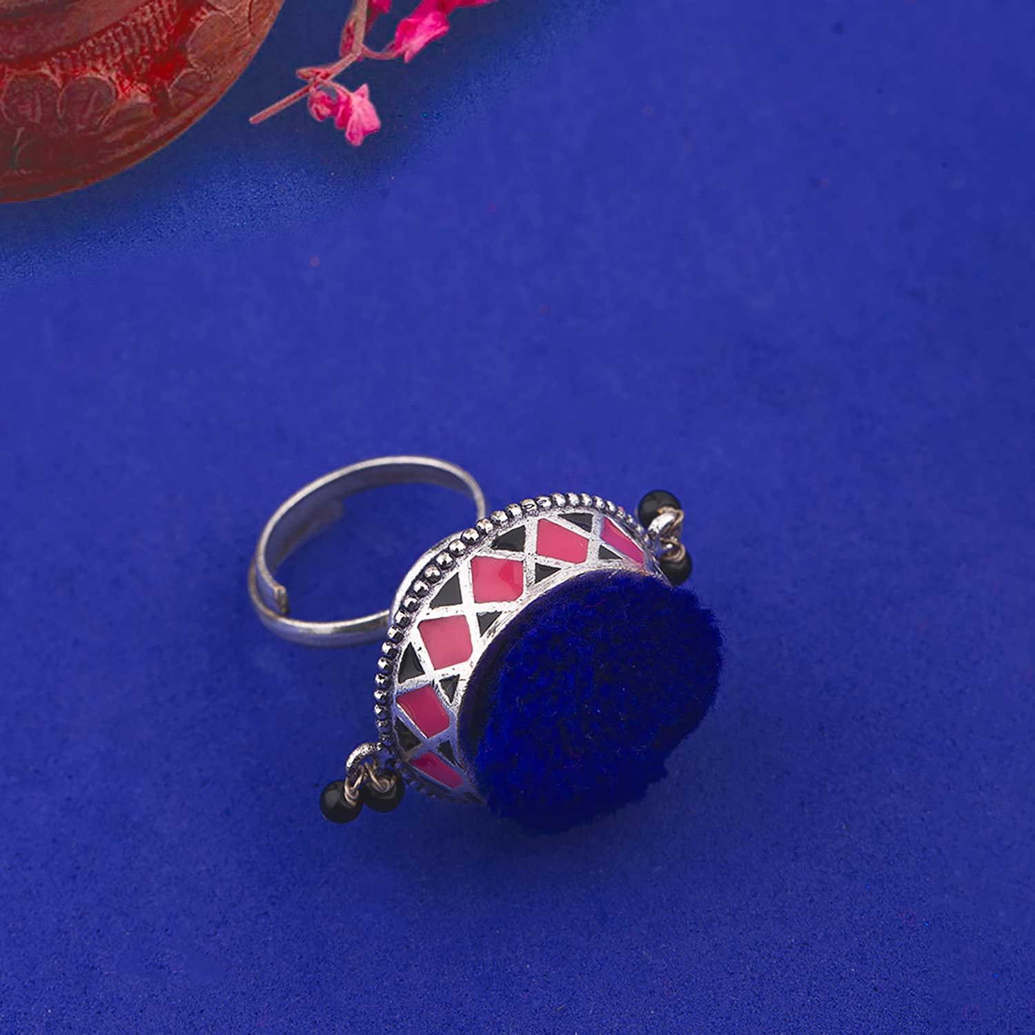 Kalbelia Enameled Statement Ring