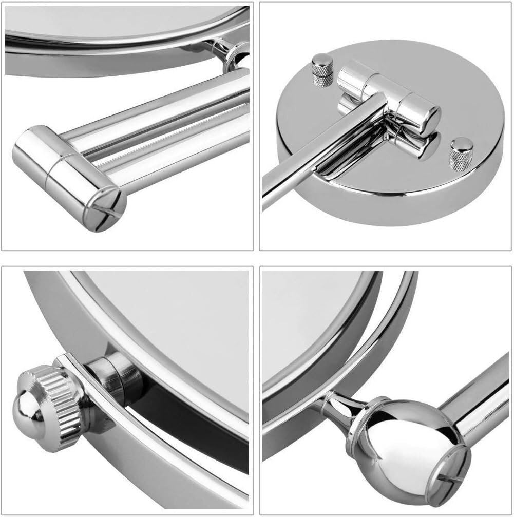 Specchio da parete Vanity Specchio cosmetico double-face 7X Ingrandimento Specchi Bagno Trucco 360 Angolo Girevole Specchi