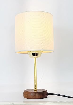 Bambu Taban Modern Gold Metal Ayakl  Hazeran ve Has r Kuma  Silindir  apka Mini Abajur Masa Lambas  A k Krem [Enerji S n f  A]