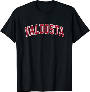 Valdosta Georgia GA Vintage Sports Design Red Design T-Shirt