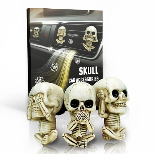 Sugar Skull Car Accessories For Women, Men, Teens, Skull Air Freshener Car, Car Skull Decor, Hippie Car Accessories, Car Decorations, Cool Car Accessories Interior For Women, Car Fresheners For Men #TOP20