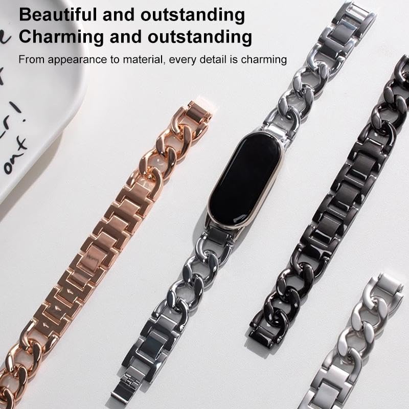 Correa de acero para Xiaomi Smart Band 10/9/8 miniatura 4