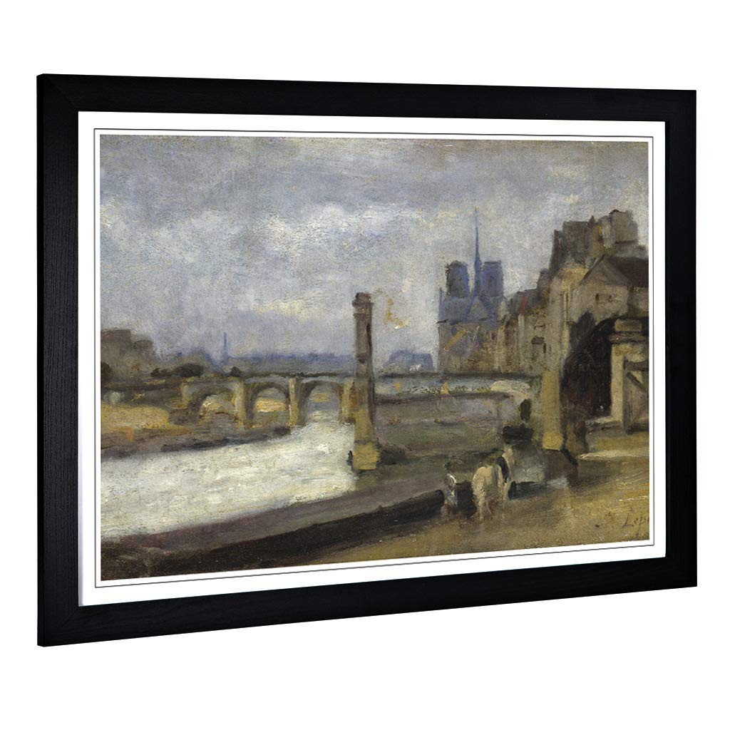 Big Box Art Framed Print of Stanislas Lepine Tournelle Paris Design | Wall Art Picture | Home Decor for Kitchen, Living Room, Bedroom, Hallway, Black, A2 / 24.5x18 Inch / 62x45cm