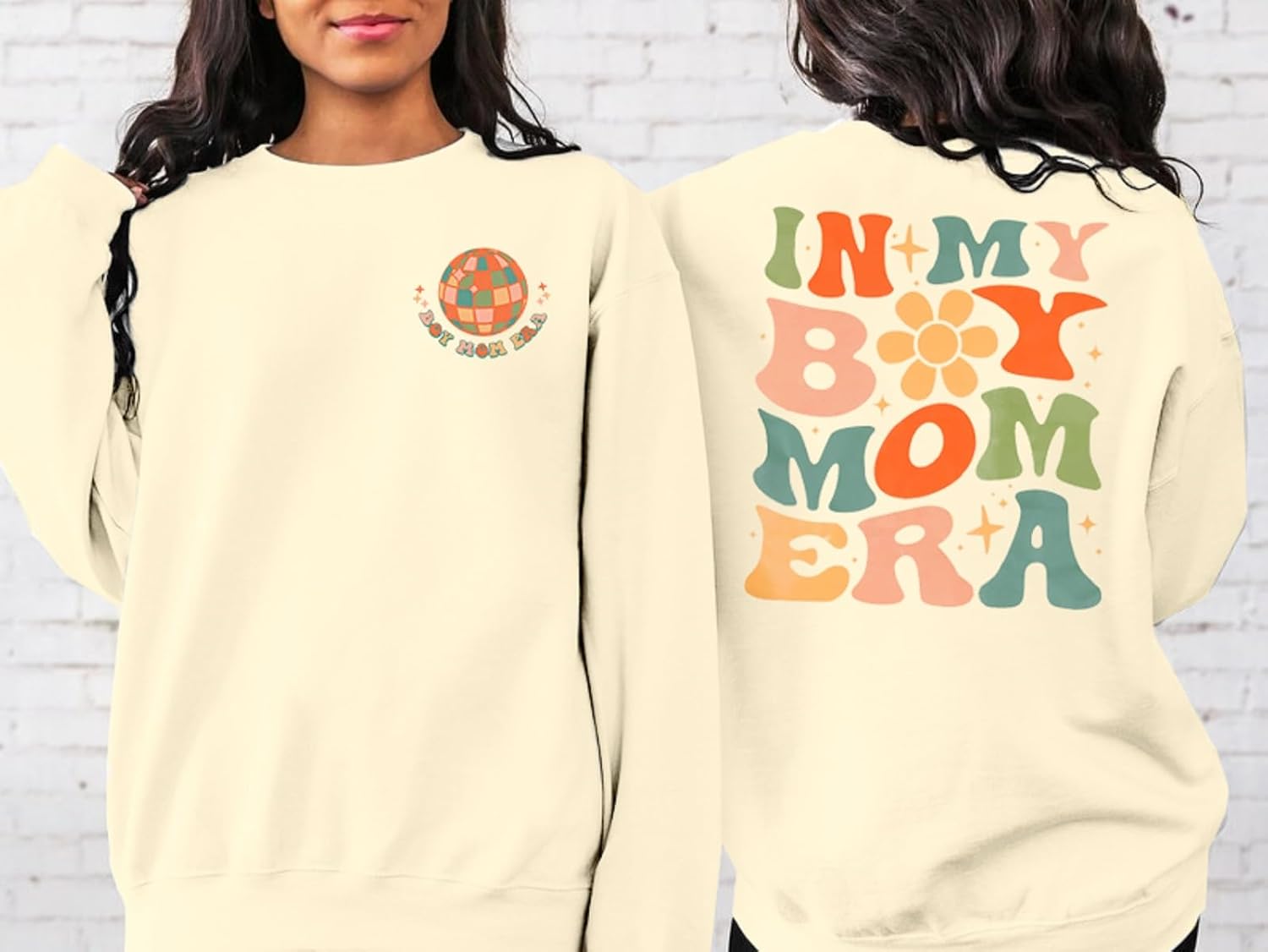 EGELEXY Mom Sweatshirts Women Boy Mom Shirts Mama Crewneck Clothes Casual Moms Long Sleeve Pullover - Image 2