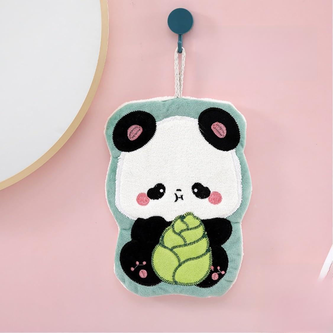 Hand Towel Cartoon Panda Themed Hand Towel(Milk Tea Panda)