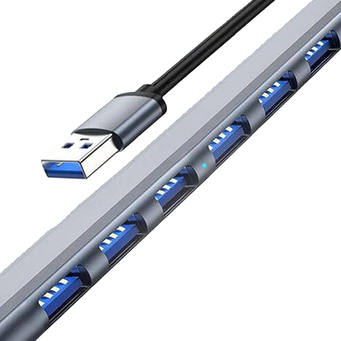 Hub USB 7 en 1 Kokiya Aluminio 7 Puertos Plug and Play miniatura 2
