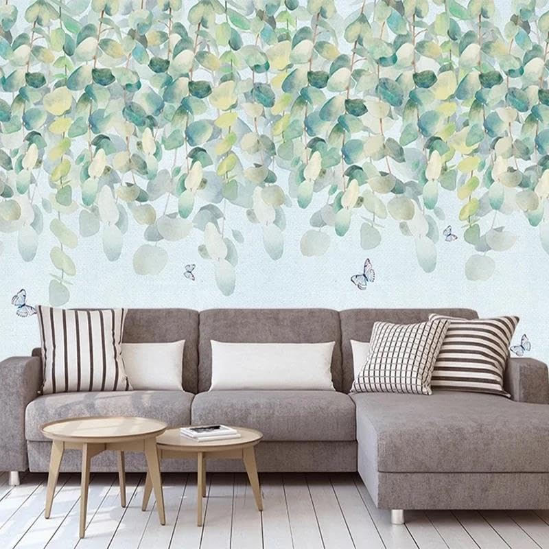 Papier peint intissé ILIYA design 3D de plantes pour un salon élégant
