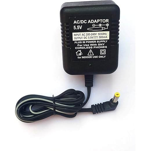 Universal AC Power Adapter 5.5V 500mA