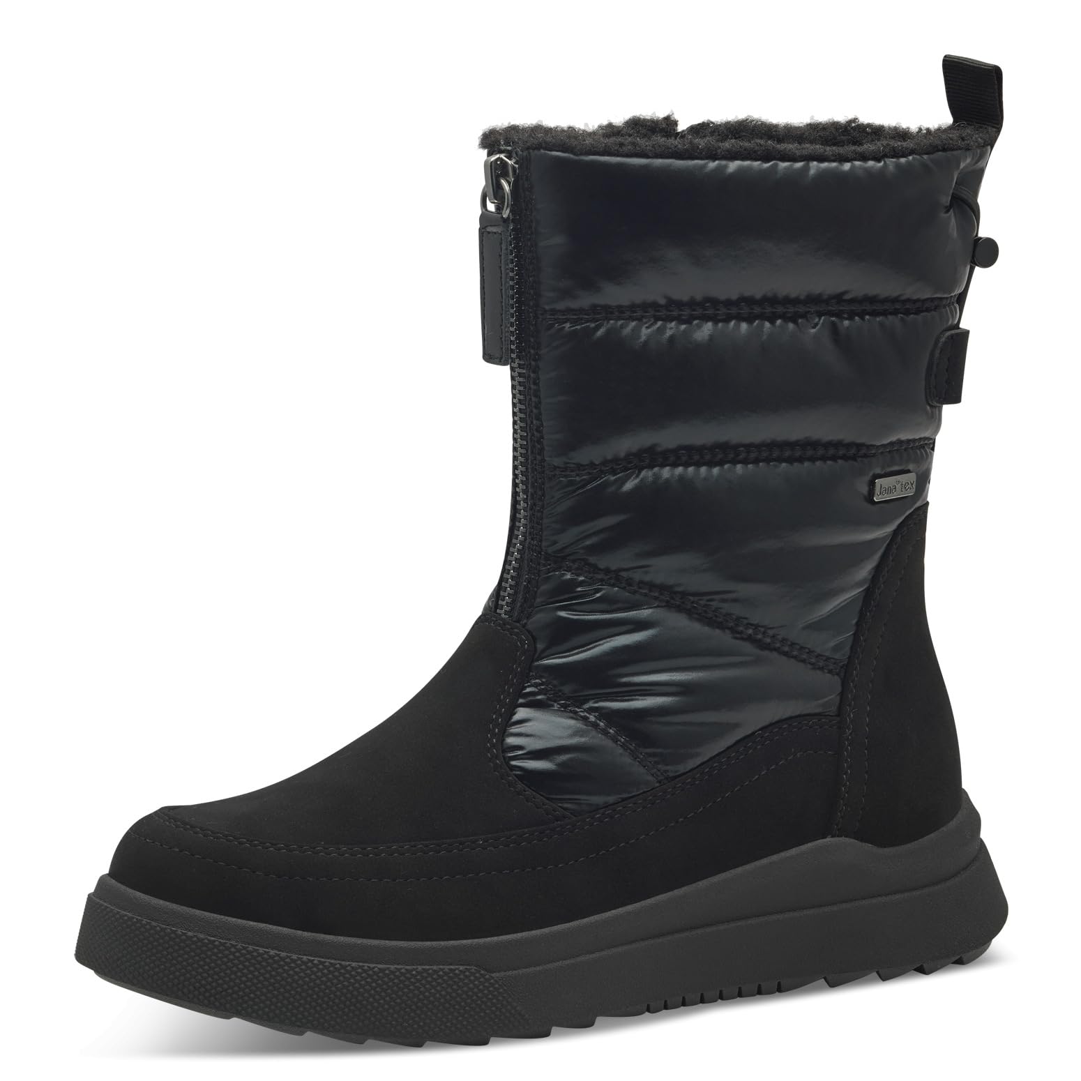 Jana Women’s Winter Boots Flat Water-Repellent Vegan, Black, 6,5 UK