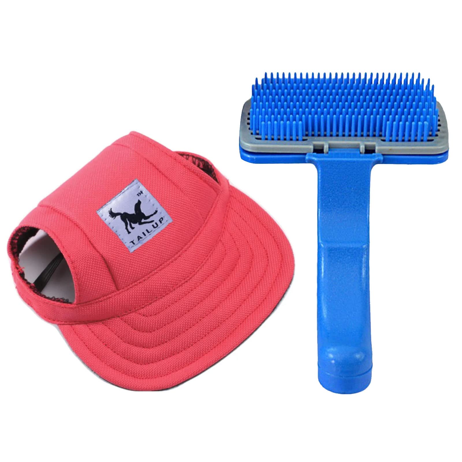 Emily Pets Slicker Brush for Dogs Cats Puppies & Rabbits-Self Cleaning Slicker Brush with Press Key, and Comes Dogs and Cats Sport Hat Cap (Color May Vary, Pack 2) (B0BVMGXD6M) Amazon Price History, Amazon Price Tracker