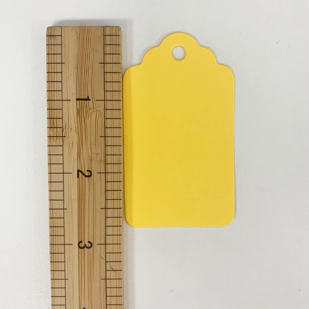 100pcs Yellow Paper Gift Wrap Tags, Price Tags,Blank Marking Tags with 100 Cotton String for Homemade Gifts and Arts Crafts image 5