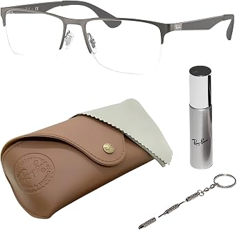 Ray-Ban RB6335 Rectangle Shape Metal Eyeglasses with Official Eyewear Kit