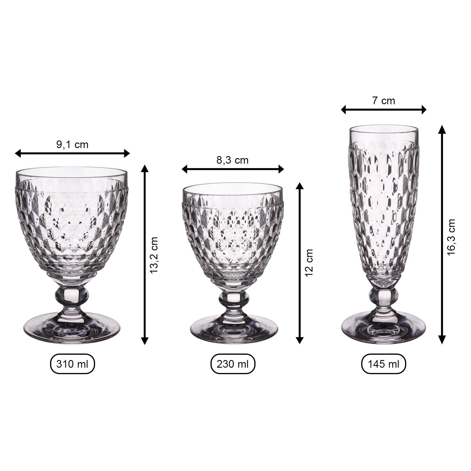 Villeroy & Boch Boston Berry Gläser-Set 12-teilig | Rotweingläser (310 ml), Weißweingläser (230 ml) und Sektgläser (145 ml) für 4 Personen | Kristallglas | Spülmaschinengeeignet