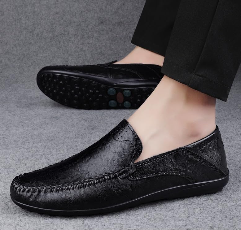 Men's Classic Slip-On Oxford Shoes Lightweight Comfortable Thick-Soled Formal Shoes for Formal Business Wedding4