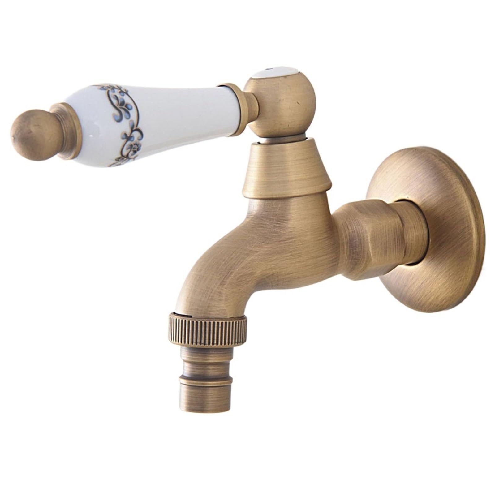 Wwpmnqd Style04 Taps Bronze Washing Machine Outdoor Faucet, Vintage Garden Bibcock Tap Wall Mounted Mop Brass For Garden(Style04)