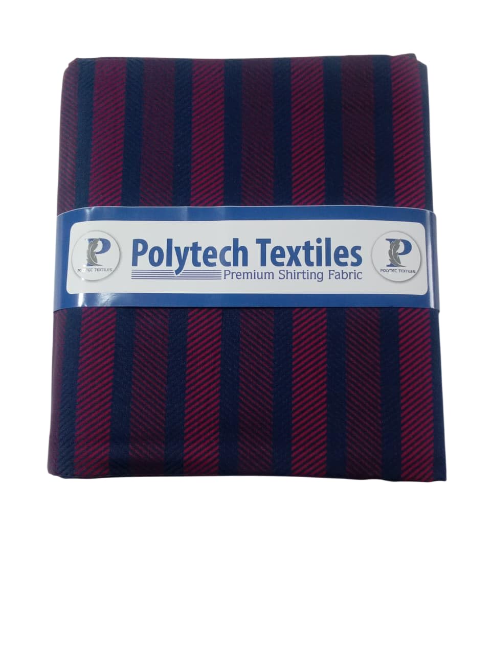 379-Pure Cotton Nevy Blue Color With Pink Stripe Unstitched Shirting Fabric (1.6)-image-8