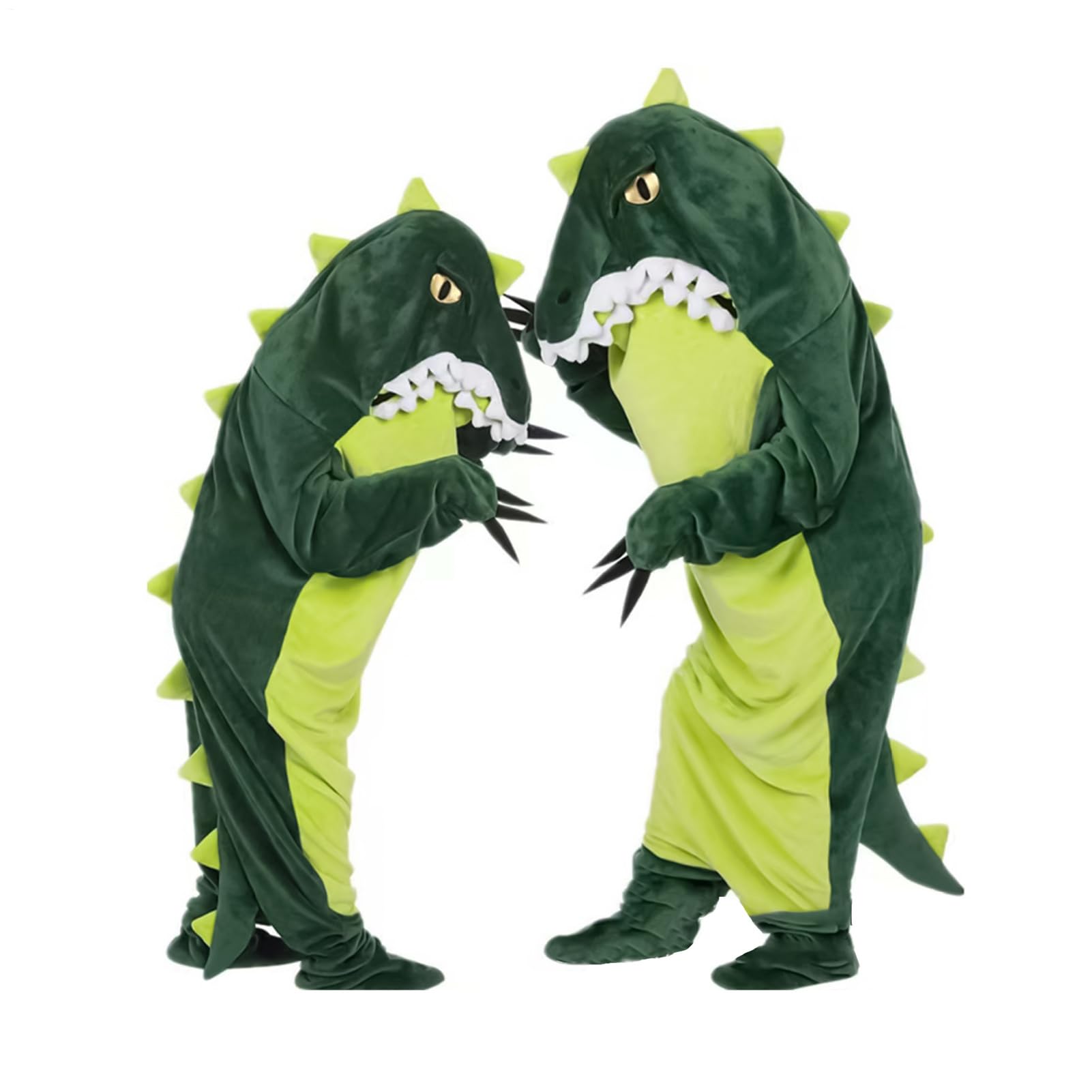 Piżama Dinozaur Miękka Flanelowa Bielizna Nocna | Dla Dorosłych Bluza Z Kapturem Dinozaur Kombinezon dla Chłopaka Żony Kobiet Mężczyzn Halloween Świąt Bożego Narodzenia