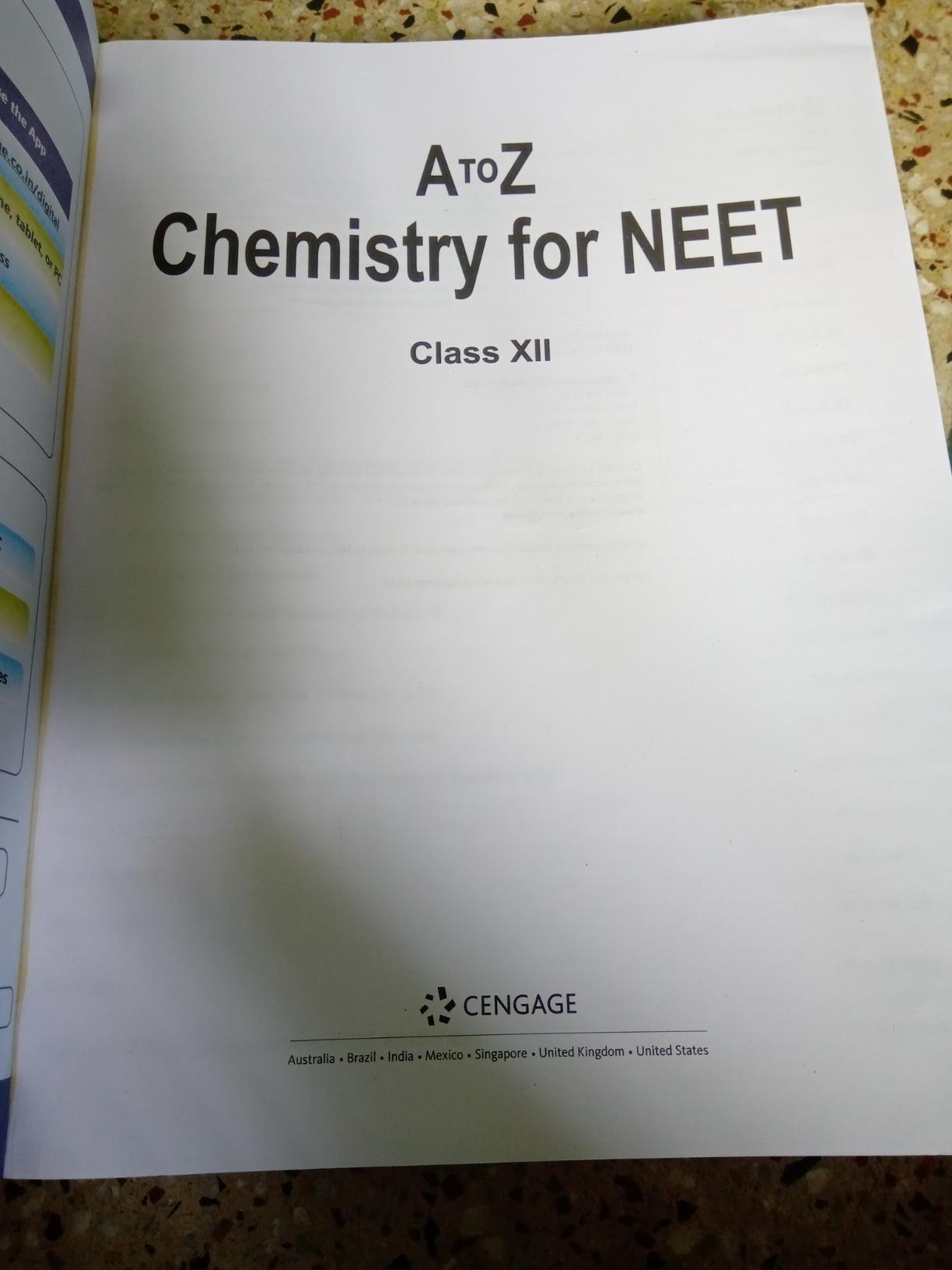 Buy A TO Z CHEMISTRY FOR NEET : CLASS XII Book Online at Low Prices in ...