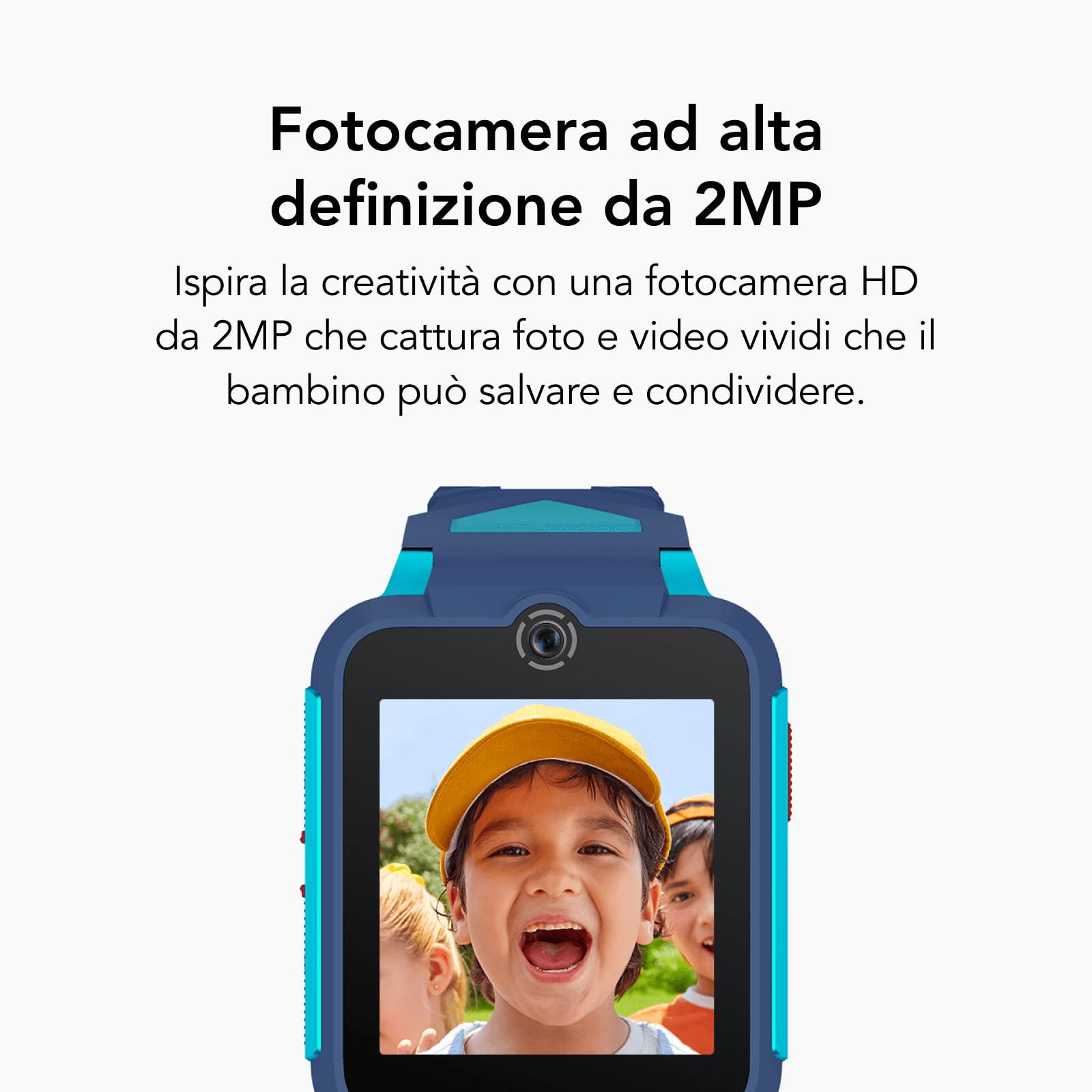 TCL MOVETIME Family Watch 2 - Smartwatch 4G per bambini, GPS, videochiamate, monitoraggio dell'attività fisica, blu