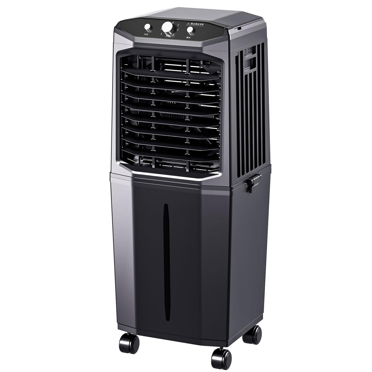 GWFBLID Portable Air Conditioners Swamp Cooler Evaporative Air Cooler Windowless with 60L Detachable Tank 120° Oscillation Ultra Quiet 12h Timer Remote Cooling Fan for Apartment Garage Outdoor