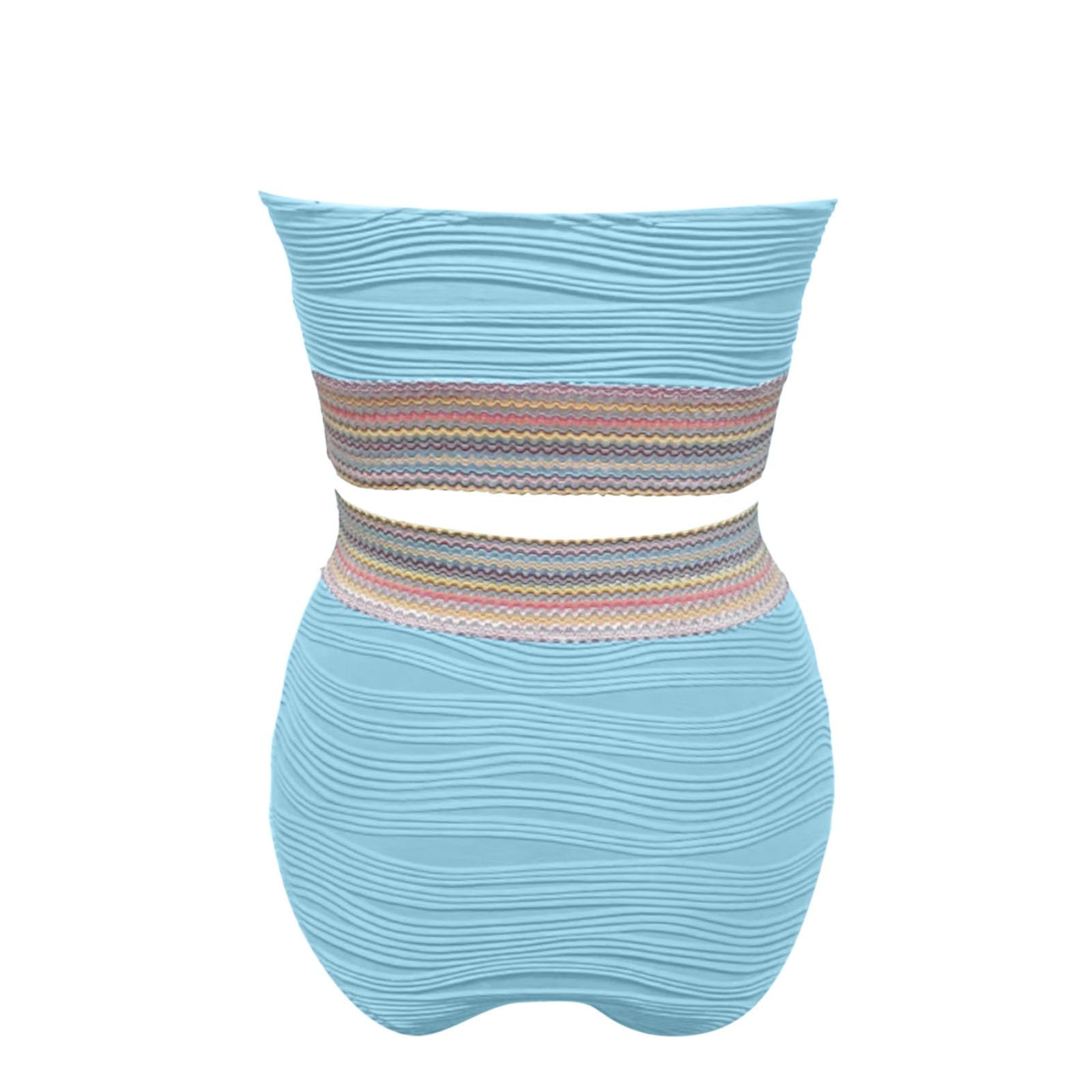 Ensembles Maillots Deux pièces pour Femmes Rembourré avec Bretelles Spaghetti Imprimées Push-up Bandeau Maillot de Bain de Plage Taille Haute Triangle Bikini Set Été Swimwear Beachwear