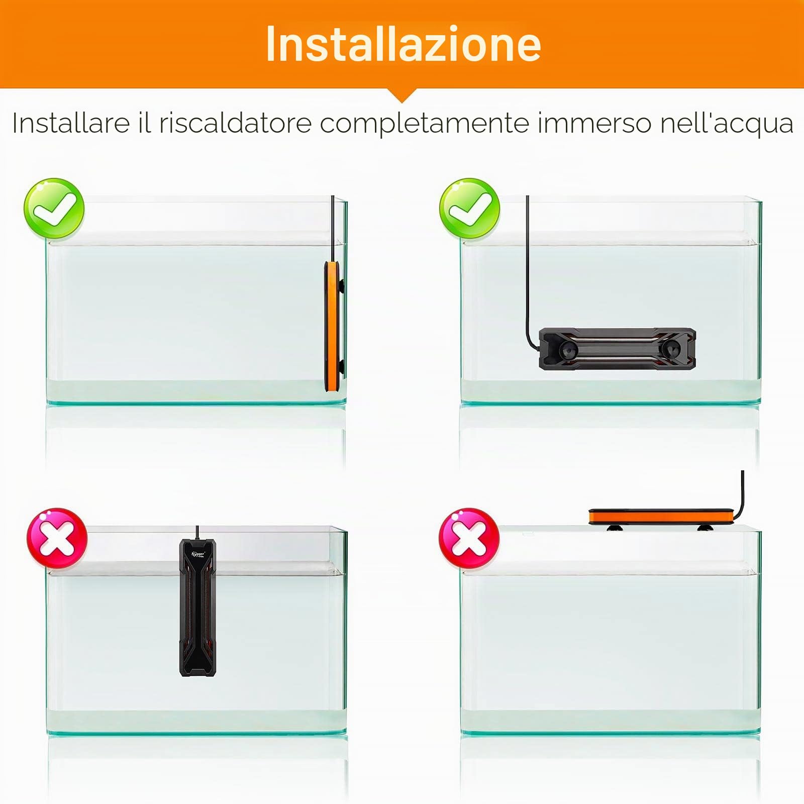 hygger Riscaldatore ad immersione per acquario, con controller di visualizzazione digitale intelligente, per acquario, per acquario, 1000 W