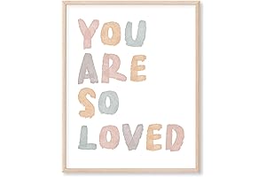 You Are So Loved - Playroom Artwork for Girls' Boho Nursery
