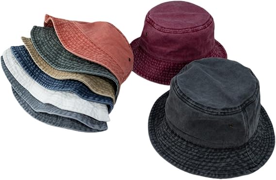 Hot Summer Bucket Hat Trendy Cotton Sun for Beac Golf Fishing Fun Outdoor Vacation Boonie Men Women Hat Brim Washed Denim