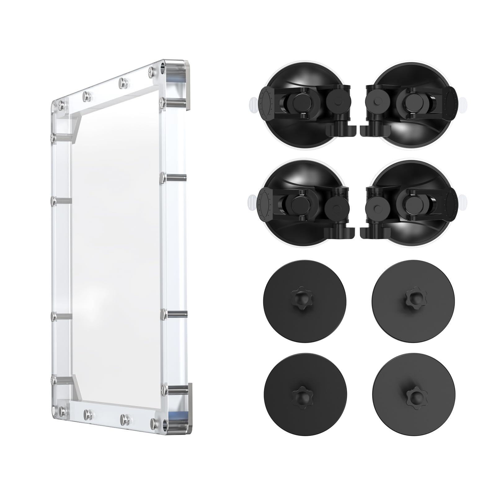 Starlink Mini support de toit 3 en 1 magnétique et ventouse avec couvercle de protection pour Starlink Mini Dishy, libération rapide et résistant aux UV, force de maintien de 50 kg pour camping-car