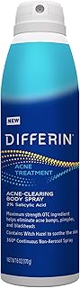 Differin Acne Body Spray, Acne Treatment with Salicylic Acid by the makers of Differin Gel, 360 Formula for Back Acne, Chest and Shoulders, 6 oz