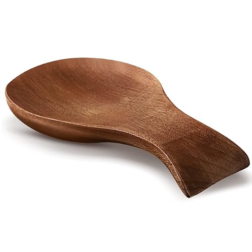 Patelai Acacia Wood Spoon Rest for Stove Top Bamboo Holder