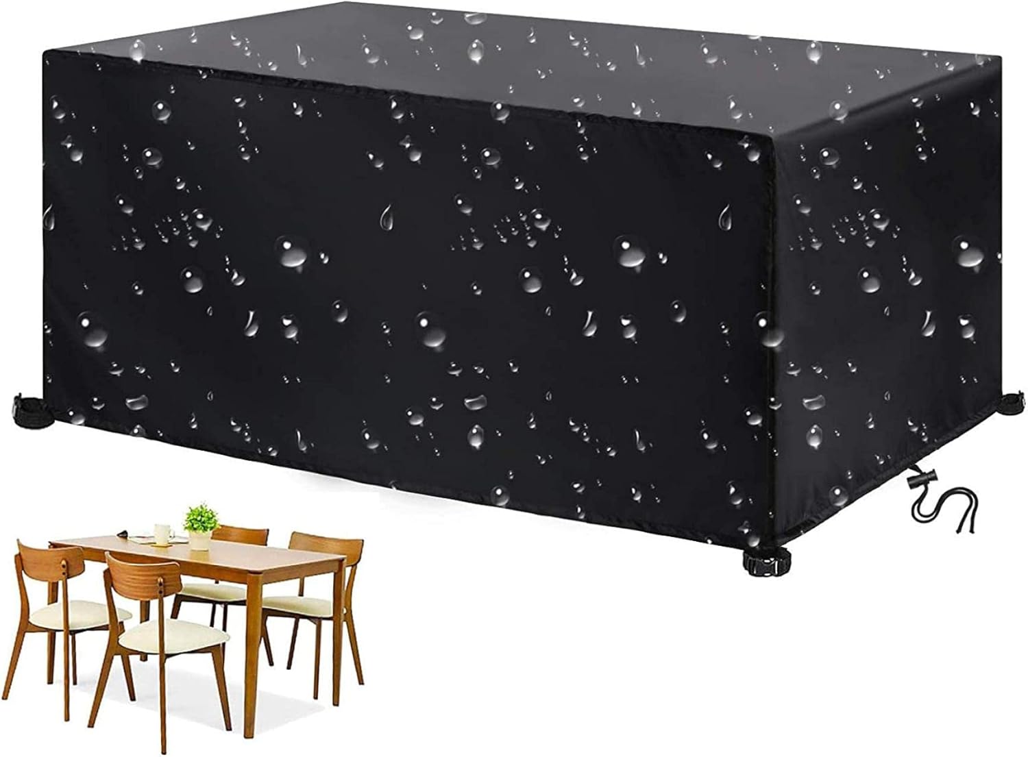 Patio Furniture Covers, Outdoor Couch Cover Waterproof, Tear-Resistant Patio Table and Chair Set Cover, with Windproof Buckle Straps Heavy Duty Patio Sectional Couch Cover 79"Lx71"Wx30"H
