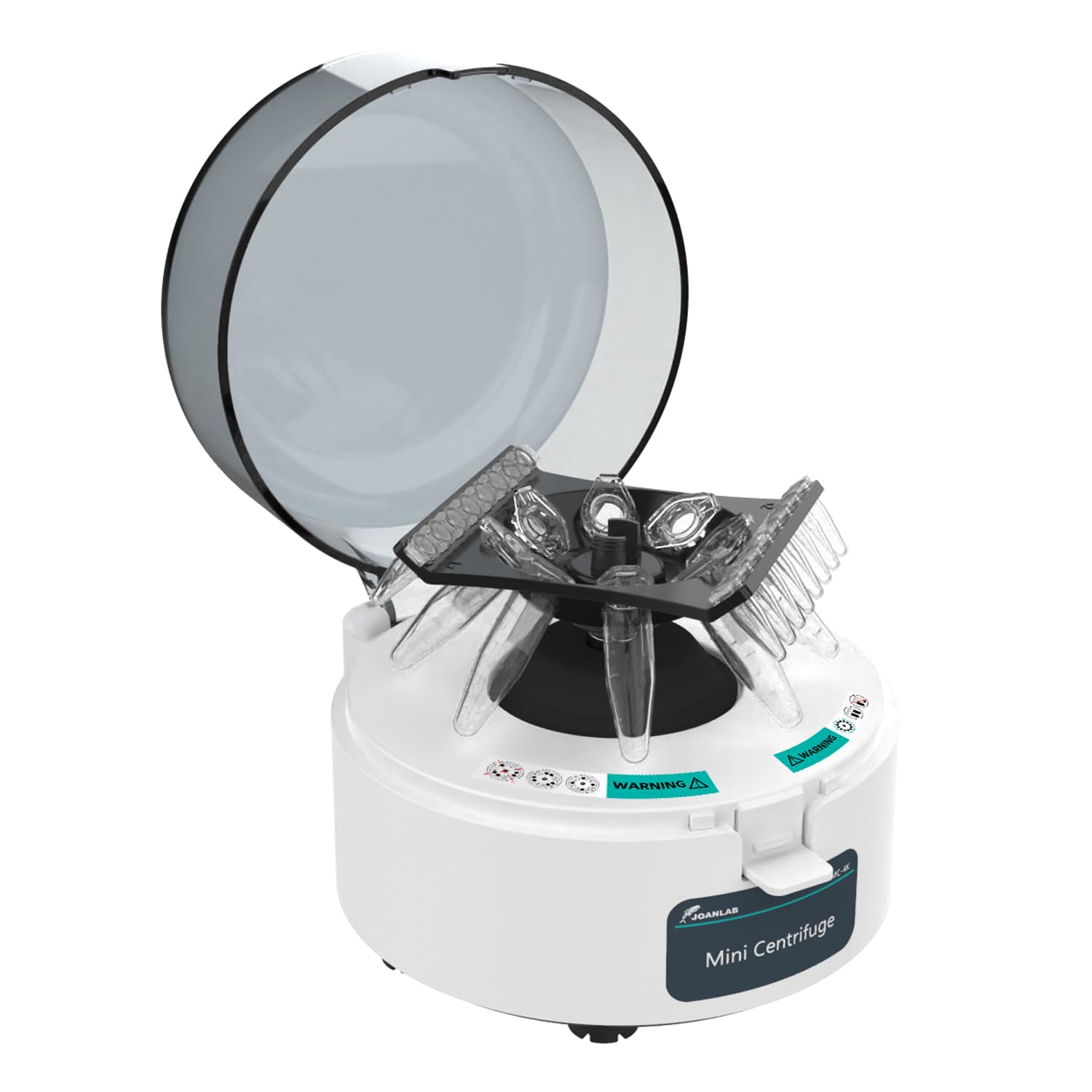 JOANLAB Mini Centrífuga de Laboratorio 4000RPM 0.2ml/1.5ml/2ml Rotor 2 en 1 Portátil