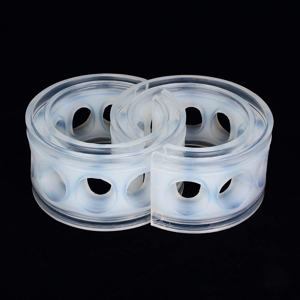 EVGATSAUTO Shock Absorber Spring Bumper, Universal Transparent Car Tool, TPE Rubber Power Cushion, Type D, 2pcs