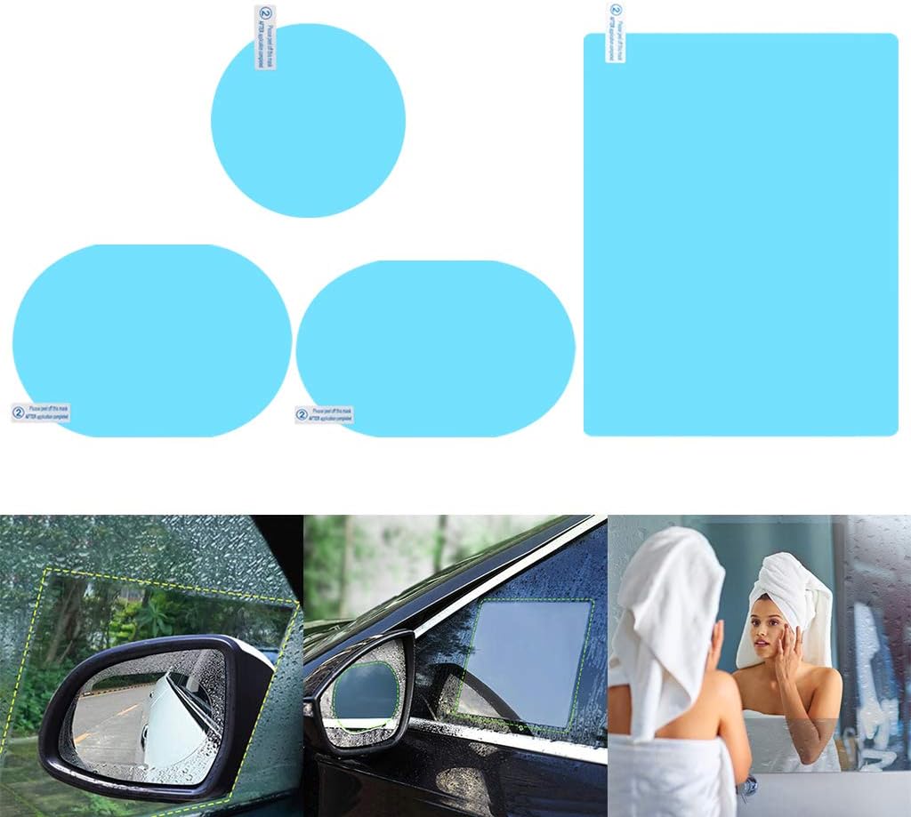 12 Pcs Car Rearview Protective AntiRain Coating Car Window Clear Film Car Sticker AntiRain Film