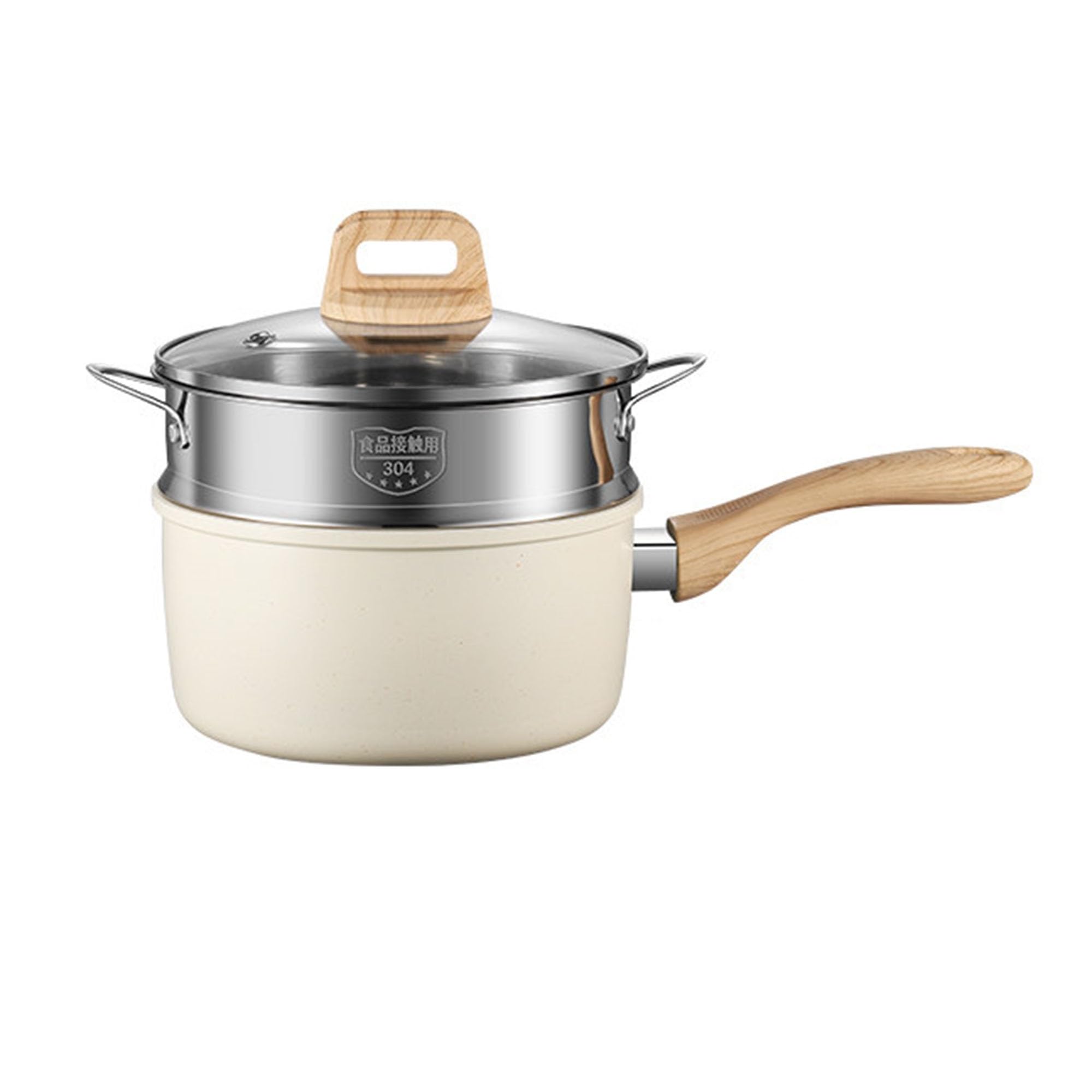 16/18cm Milk Pot with Stainless Steel Steamer Insert