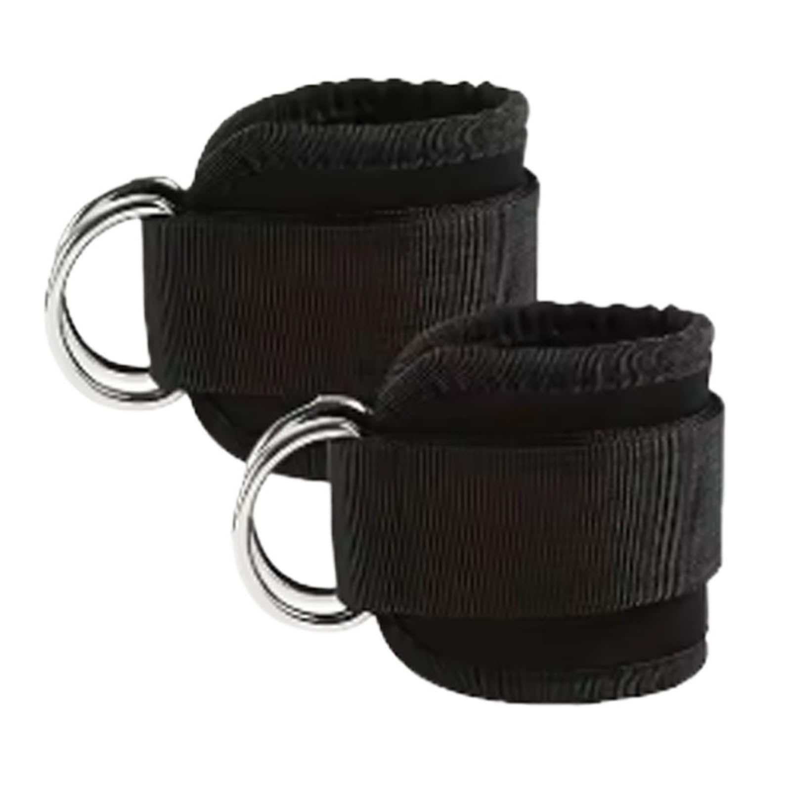 Set Di Fasce Di Resistenza For Cinturino Alla Caviglia, Attrezzature For Esercizi Fitness(2Pcs Black)