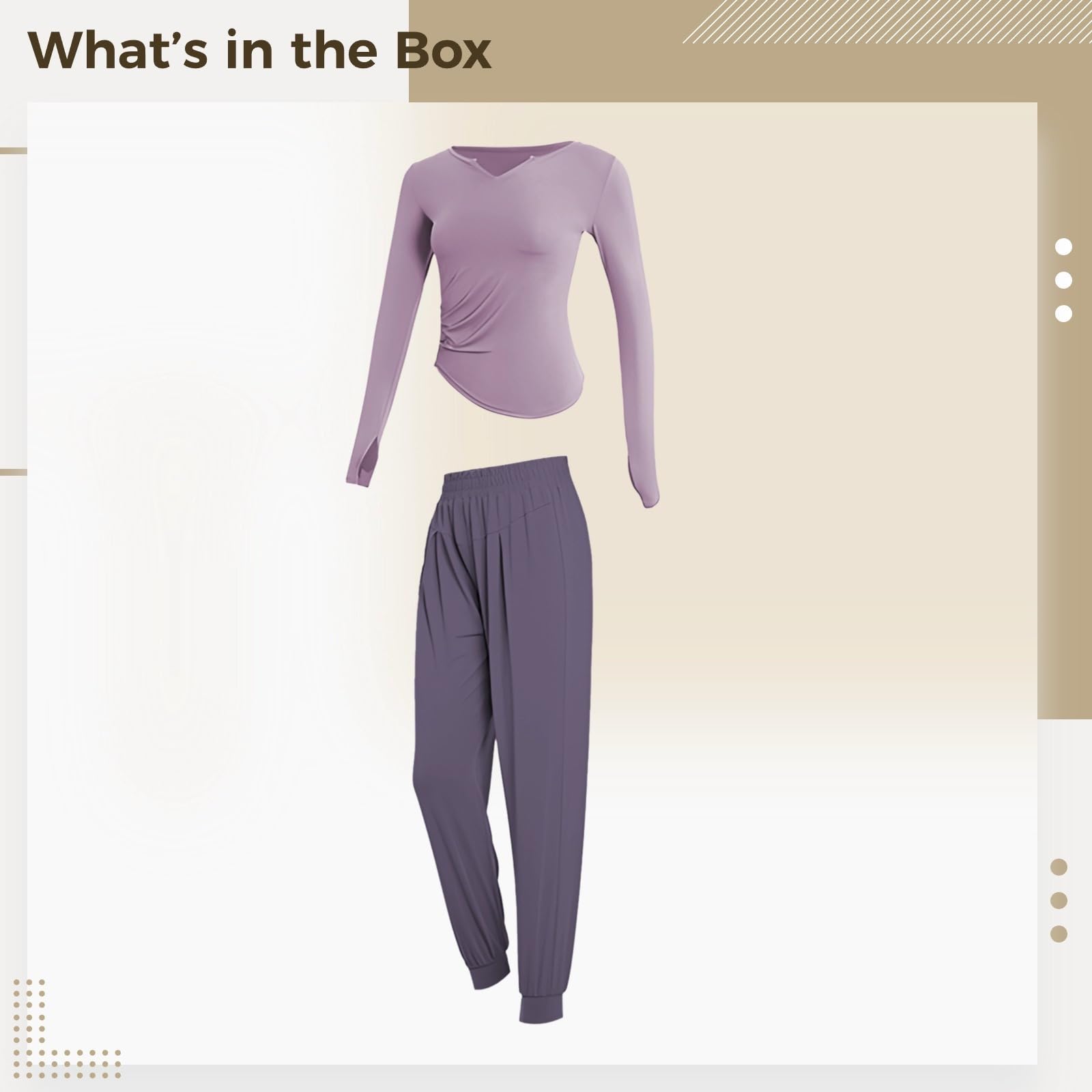 Completo da pilates nero da donna, set da 2 pezzi XXL con pantaloni jogger elastici in vita, morbido misto poliestere-spandex