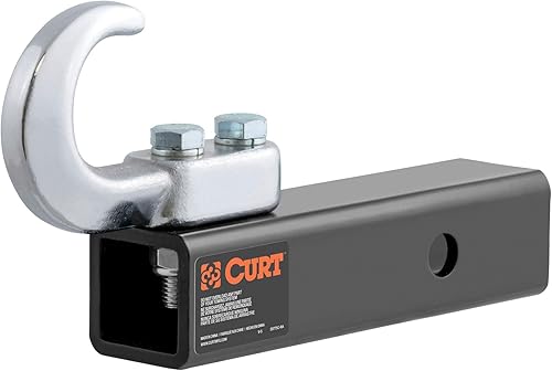 CURT 45825 Gancho de remolque para enganche de remolque de montaje de bola, se adapta al receptor de 2 pulgadas