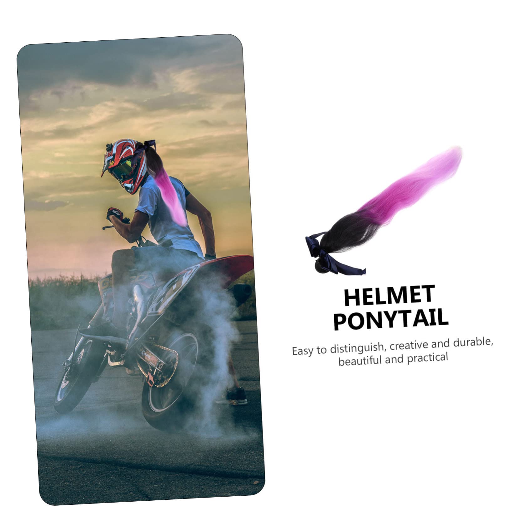 Amazon.co.jp: ETHZZLE 装飾用ヘルメットポニーテール 交換可能