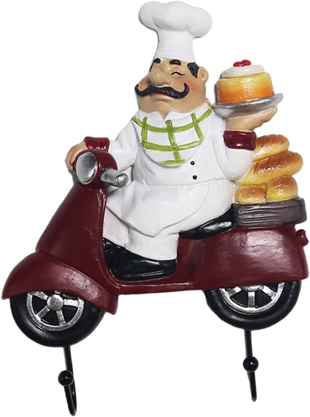 Generic Chef Figurine Wall Hook Wall Mount Rack Hook Wall Art Decor, Wall Hanger Utility Hook for Cap Oven Gloves, Home Decoration, Style A, Optional