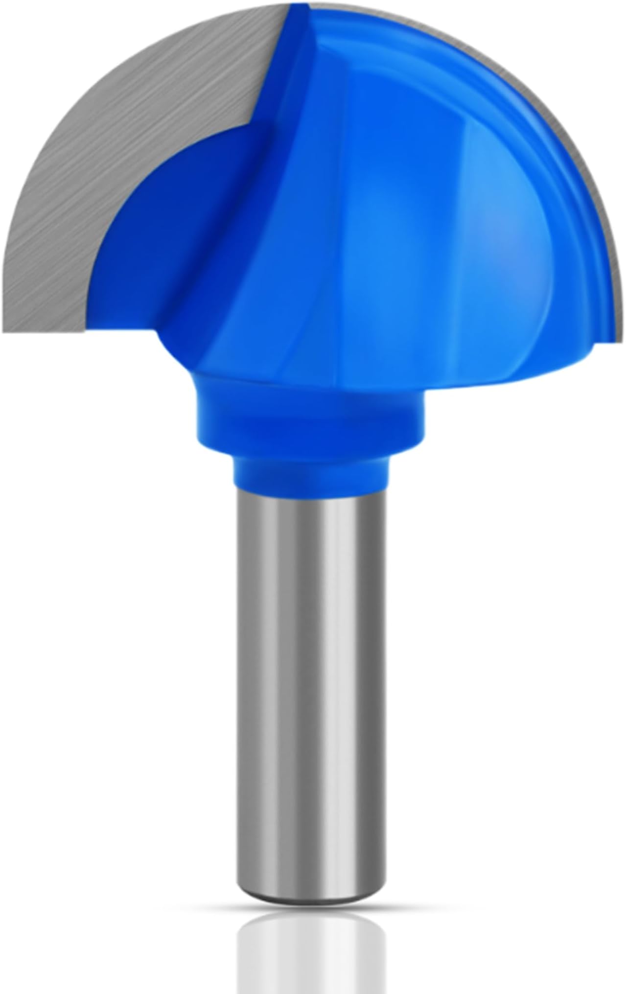 ASNOMY 2" Cutting Diameter Core Box Router Bit, 1/2 Inch Shank Round Nose Cove Box Router Bits - Solid Carbide 2-Flute Core Box Round Nose Router Bits