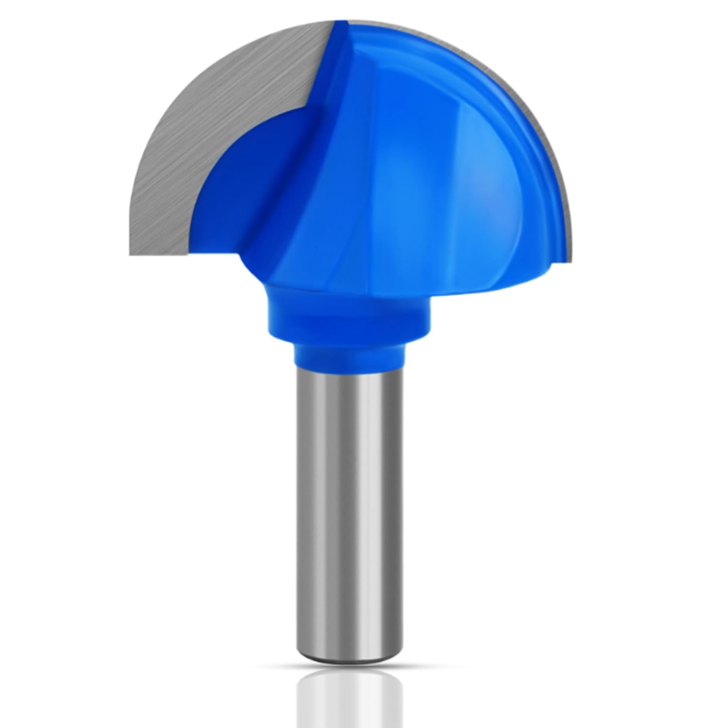 ASNOMY 2" Cutting Diameter Core Box Router Bit, 1/2 Inch Shank Round Nose Cove Box Router Bits - Solid Carbide 2-Flute Core Box Round Nose Router Bits