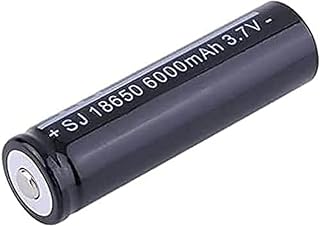 Batteries Battery 3.7V ICR Battery Batteries 6000Mah Large Capacity Flashlight Battery, 1500 Cycles Long Lasting Button Top Battery, 65 * 18mm