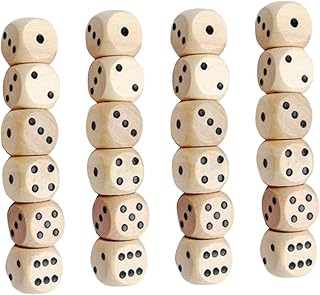 SAFIGLE 20 Pçs Dados D6 Dados Mahjong Conjunto De Tabuleiro De Xadrez De Madeira Dados De Festa Conjunto De Dados De Madeira Jogo De Mesa Dados Lembrancinhas Para Festas Dados De 6 Lados