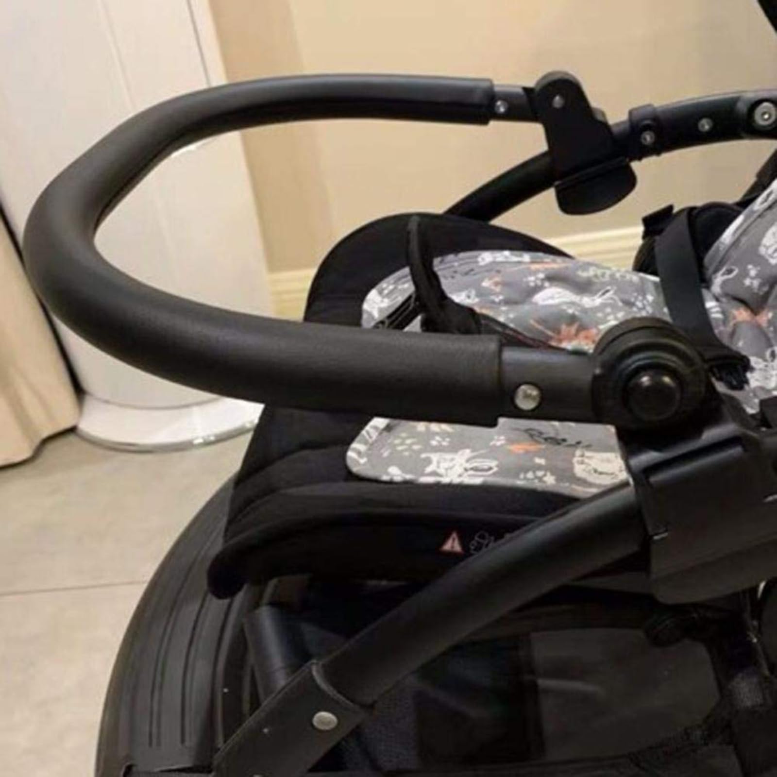 Sicherheitsbügel Für Kinderwagen,Zubehör Für BBZ Yoyo Armlehne Aus Schwarzem PU-Leder,Schwarz