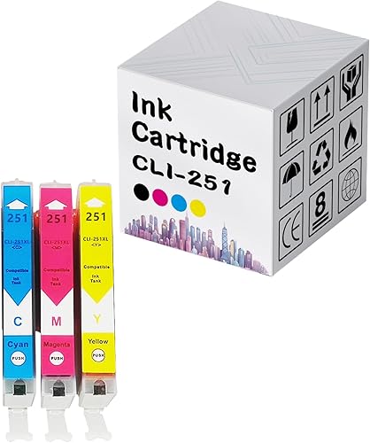 PGI-250 CLI-251 Tinta remanufacturada de alto rendimiento para Canon PGI-250 CLI-251 Cartuchos de tinta de repuesto para cartuchos de tinta para