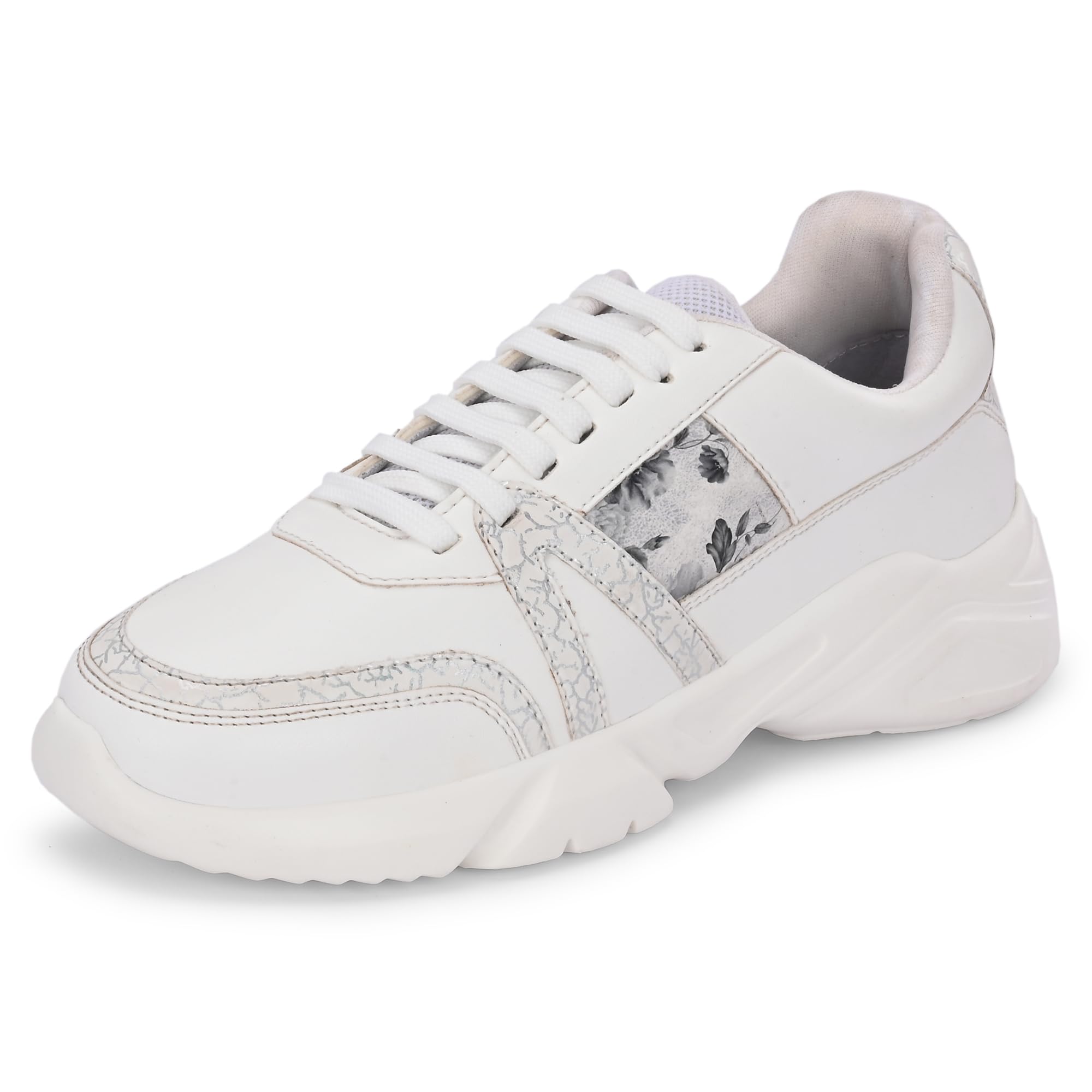 Centrino Women Casual Sneaker | Ultra Soft Cushion | Trendy & Lightweight Design | Low Top Flat Sole | Colorblock Sneakers | White Sneakers Girl Shoes 7621-5 (B0D7D61QJQ) Amazon Price History, Amazon Price Tracker