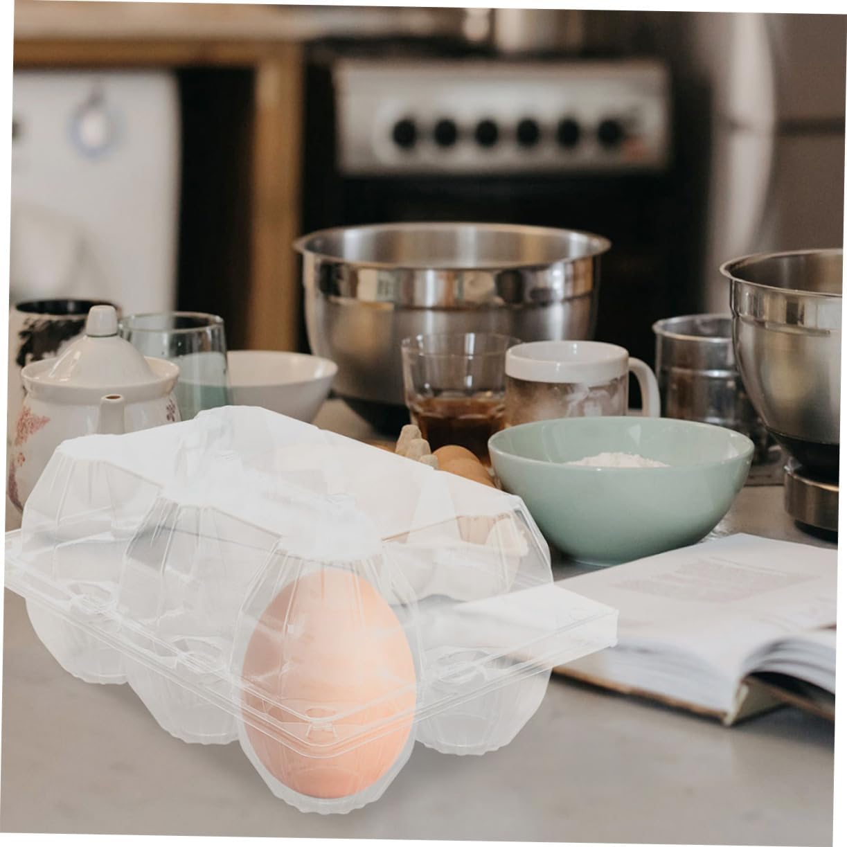 VALICLUD 15pcs Goose Egg Packaging Box Plastic Egg Cartons for Camping Storage Refrigerator