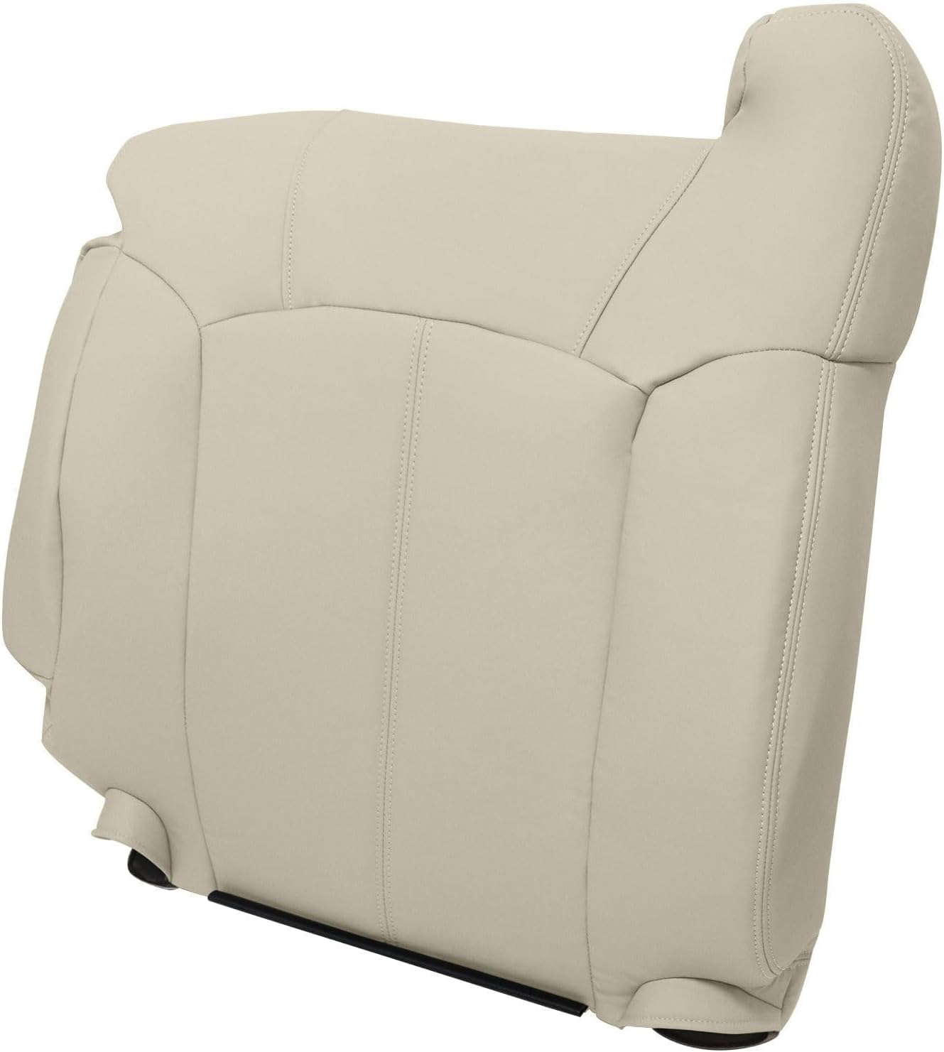 Priprilod Light Tan 522 or 922 Leather Driver and Passenger Bottom and Top Lean Back and Driver Foam Cushion & Armrest Covers Seat Cover Compatible with Chevy Tahoe Suburban 1999-2002